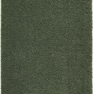 My Mat Forest Green Washable Non-Slip Polypropylene Shaggy Rug