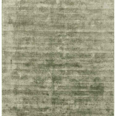 Blade Plain Silky Hand Woven Viscose Soft Shiny Rug Runner in Sage Green