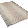 Consept Looms Fusion Knotted Fringed White Wool Traditional Geometric Textured Rug 200x290 cm