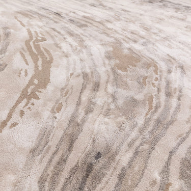 Katherine Carnaby Tuscany Silk Calatta Marble Rug Premium Hand Woven Luxury Abstract Shiny Natural Beige Rug