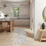 Glitz GLZ21 Marble Silky Shimmer Grey Gold Abstract Modern Soft Hallway Runner Rug - Runner 66x229 cm (2'3"x7'6")