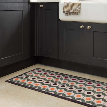 My Nylon Pattern Retro Geo Earth Washable Non-Slip Geometric Doormat - Runner 50 x 150 cm (2'6')