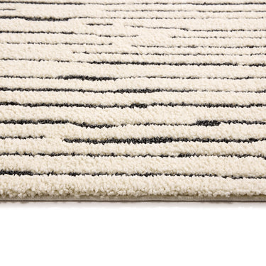 Woodweave Ivory/Charcoal Modern Woodgrain-Inspired Pattern Rug by Origins