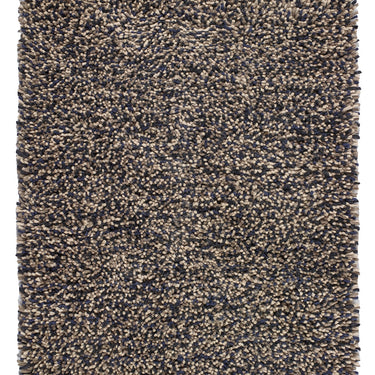 Origins Rocks Shaggy Hand Woven Wool Tubular Long Pile Rugs in Navy