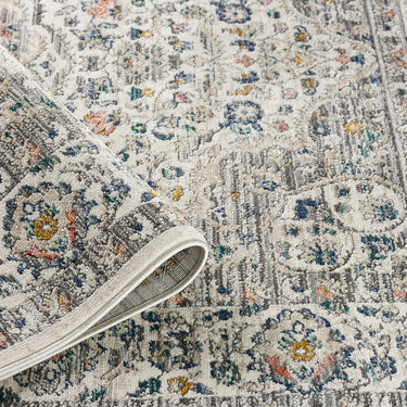 URCO Nova Zane Cream Polypropylene Traditional Vintage Bordered Rug