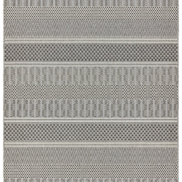 Varanda Stripe Geometric Indoor Outdoor Rug in Natural