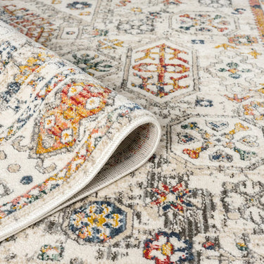 URCO Nova Ethan Cream Beige Polypropylene Traditional Vintage Bordered Rug