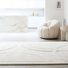 Olsen Movement Bohomian Hand Carved Sustainably New Zeland Wool Cream White Rug - Medium 120x170 cm (4'x5'6")