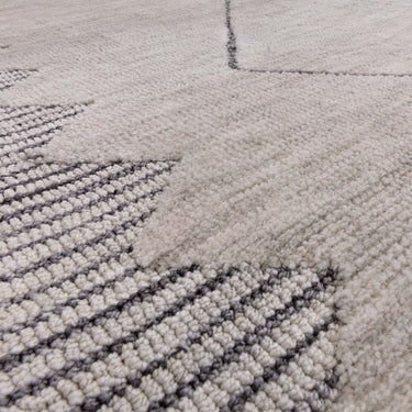 Asiatic London Mason Diamond Tribal Scandi Grey Silver Cotton Berber Moroccan Traditional Rug