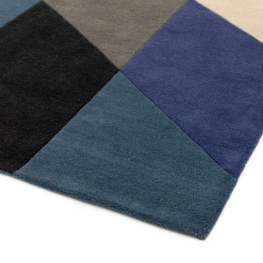 Reef Big Geo RF13 Geometric Pattern Hand Tufted Rug in Blue Multi