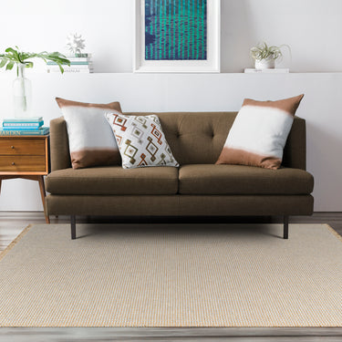 Kimi Becki Owens x Surya Solid and Border BOKM2304 Boho Jute Runner Light Brown, Grey Rug