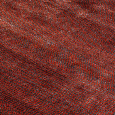 Darcy Auburn Red Striped Luxury By Hand-Woven Wool Viscose Geometric Rug
