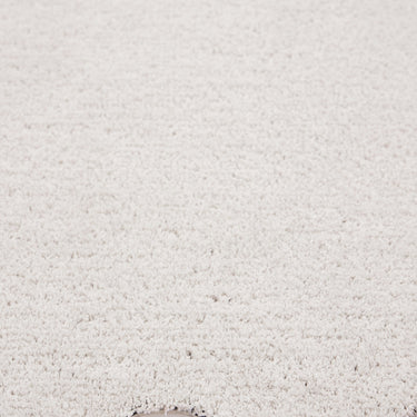 My Mat Soft Washable Bathroom Non Slip Oval, Scallop and Curve Shaped Soft Shag Rug in Pumice Stone