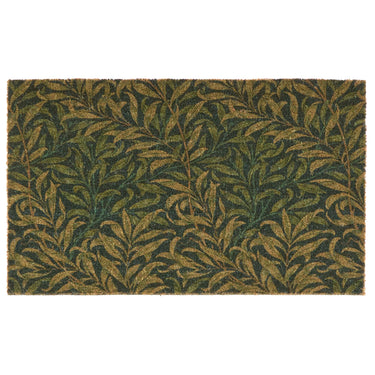 Willowbough Leaves Green Coir Doormat English Heritage Floor Mat