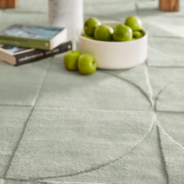 Origins Penny 3D Eucalyptus Hand-Carved Wool Geometric Rug