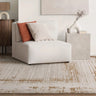 Anders AN05 Border Classic Shimmer Beige Natural Abstract Textured Boho Bordered Rug - Medium 120x160 cm (4'x5'4")