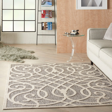 By Cozumel CZM04 Diamond 3D Grey Hand-Carved Polypropylene Abstract Geometric Rug