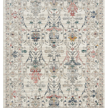 URCO Nova Luca Cream Polypropylene Traditional Vintage Bordered Rug