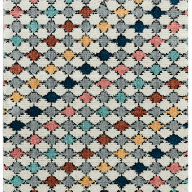 Cyrus CY05 Farah Modern Traditional Nomadic Kilim Berber Style Fringed Rug in Multi Extra Large 200 x 290 cm