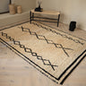 Souk Berber Natural Chunky Weaves Hand Woven Jute Rug in Beige Black - Medium 120x170 cm (4'x5'6")