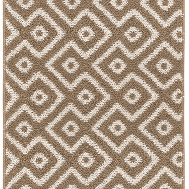 My Stain Resistant Cosy Stone Washable Non-Slip Polypropylene Geometric Doormat