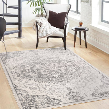 Nova NV26 Medallion Abstract Traditional Rug in Ivory