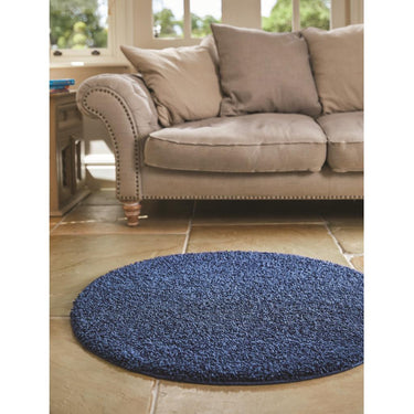 Washable Non-Slip Rug Shaggy Plain Round Buddy My Rug by Origins in 100x100 cm (3'4"x3'4")