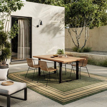 Horizon HOZ03 Green By Indoor Outdoor Polypropylene Geometric Flatweave Rug