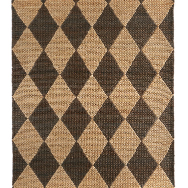 Diamond Natural Brown Hand-Braided Jute Rug