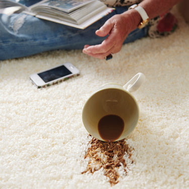 Origins My Ivory Washable Non-Slip Polypropylene Shaggy Rug