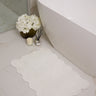 My Mat Soft Washable Bathroom Non Slip Oval, Scallop and Curve Shaped Soft Shag Rug in Pumice Stone - 50 x 80cm Scallop