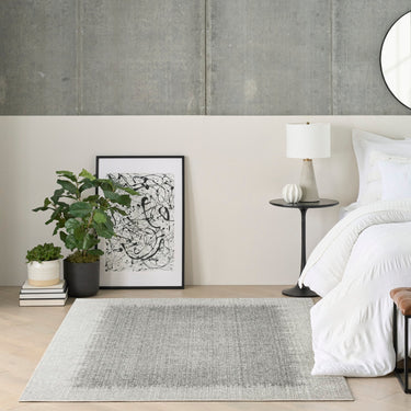 Grand Street GRN03 Silky Light Grey By Abstract Textured Modern Rug