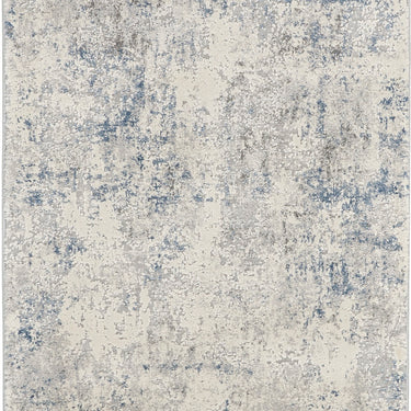 Nourison Rustic Textures RUS07 Ivory Grey Blue Jute Polypropylene Abstract Textured Hallway Runner Rug