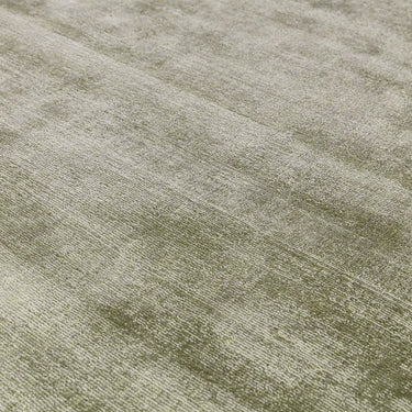 Blade Plain Silky Hand Woven Viscose Soft Shiny Rug Runner in Sage Green