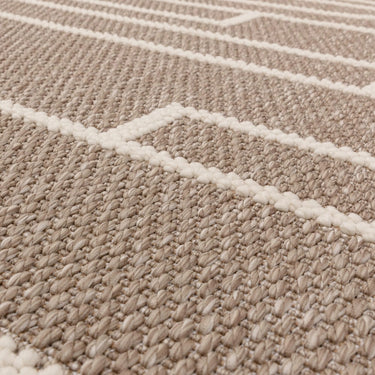 Asiatic London Camber Track Sand Beige Abstract Geometric Flatweave Rug