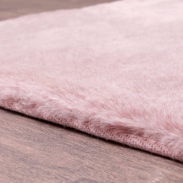 URCO Tipped Luxe Fur Fluffy Pink Shaggy Modern Plain Rug 150x200 cm