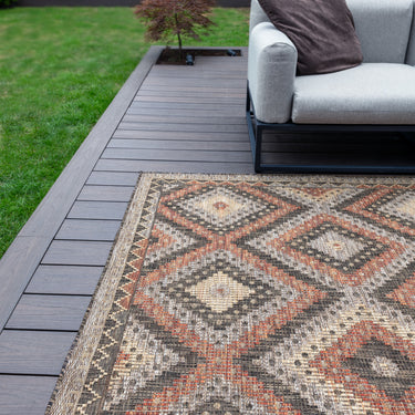 Consept Looms Sumac SUM101 Flatweave Classic Tribal Rust Indoor Outdoor Polypropylene Traditional Geometric Rug