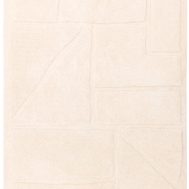 Asiatic London Horizon Robot Tufted Ivory Cotton Abstract Geometric Textured Rug