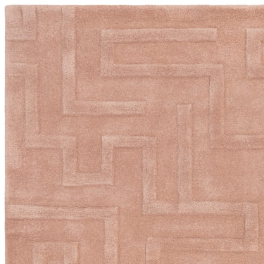 Maze Wool Rug Hand Tufted Modern Classic in Blush Pink