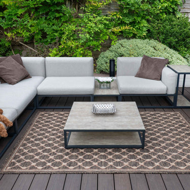 Consept Looms Sumac SUM10 Brown Indoor Outdoor Polypropylene Traditional Geometric Rug