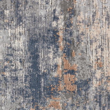 Nourison Rustic Textures RUS01 Grey Beige Jute Polypropylene Abstract Textured Hallway Runner Rug 66x236 cm