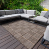 Consept Looms Sumac SUM104 Mocha Indoor Outdoor Polypropylene Checked Flatweave Rug - Medium 120x170 cm (4'x5'6")