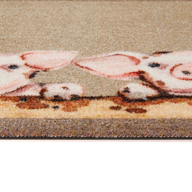 My Mat Nylon Indoor Pattern My Piglets Washable Non-Slip Entrance Rug  in 50 x 75 cm