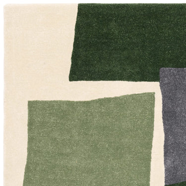 Asiatic London Romy Papercut Hand-Tufted Green Wool Modern Soft Rug