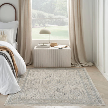 Lynx LNX01 Ivory Grey Blue By Polypropylene Persian Traditional Vintage Rug