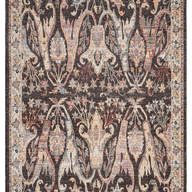 Alia 697GL Short Pile Cream Polypropylene Traditional Floral Bordered Rug