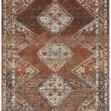 Zola Tark Traditional Persian Medallion Rug in Orange Cream
