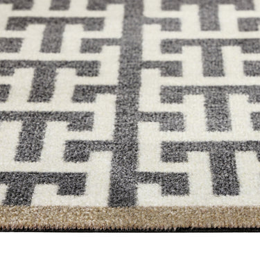 My Nylon Pattern Form Geo Washable Non-Slip Geometric Bordered Doormat 50x75 cm
