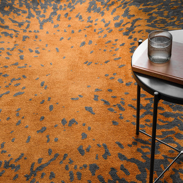 Asiatic London Wilder Splash Spice Orange Animal Inspired Cotton Textured Modern Rug