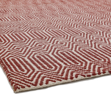Sloan Hand Woven Flatweave Ethnic Rug or Runner in Marsala Earthy Red